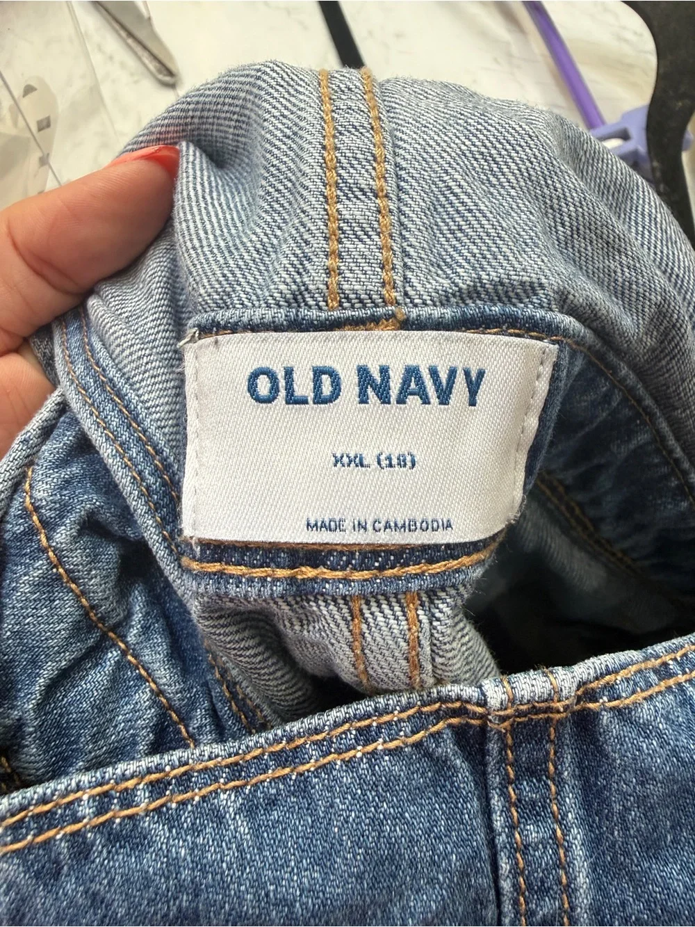 Old Navy Denim Shortalls in Medium Blue